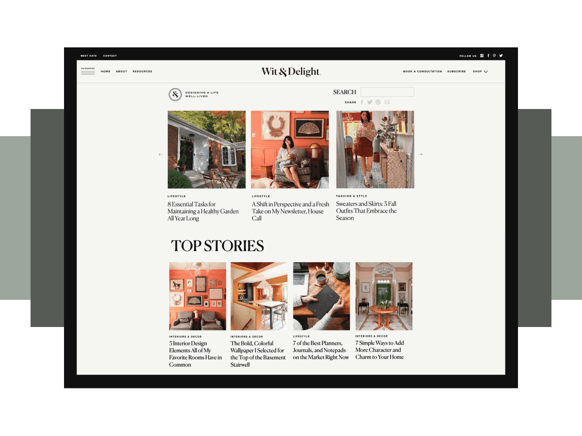 Wit & Delight editorial archive example
